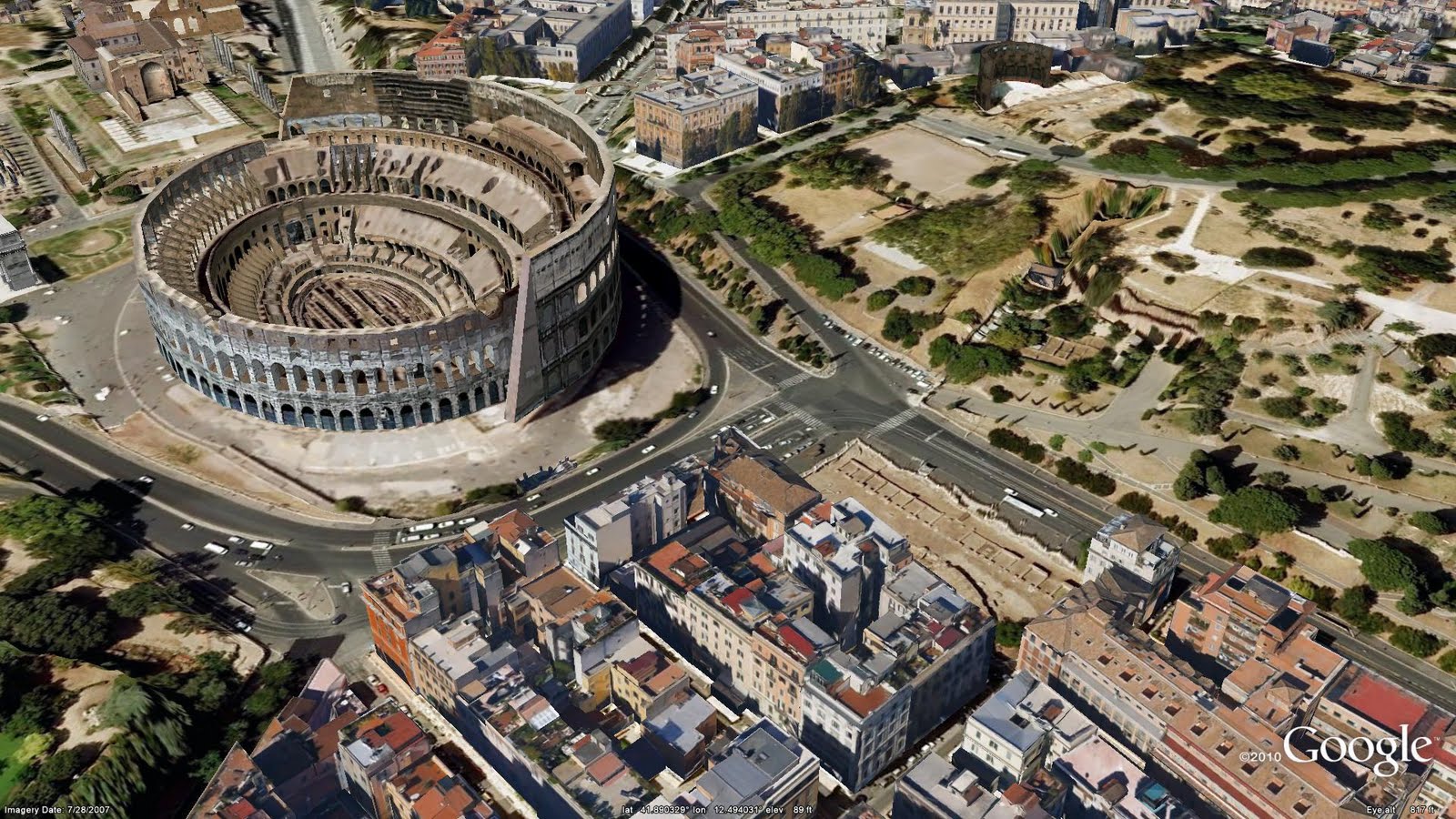 La Capitale italiana e le sue meraviglie in 3D su Google Earth