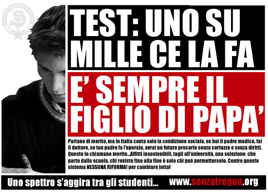 Test d’ammissione per l’Universita’, domani tocca alle private