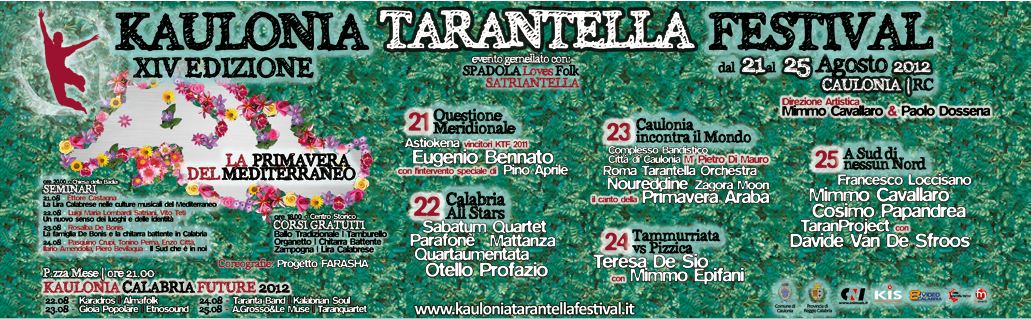 Kaulonia Tarantella Festival 2012, dal 21 al 25 agosto