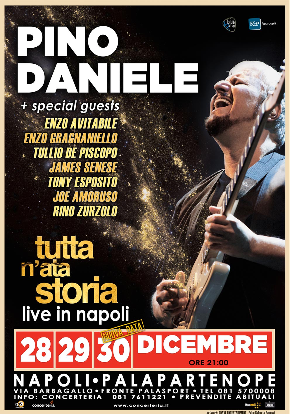 Terza data per “Tutta n’ata storia – Live in Napoli” di Pino Daniele