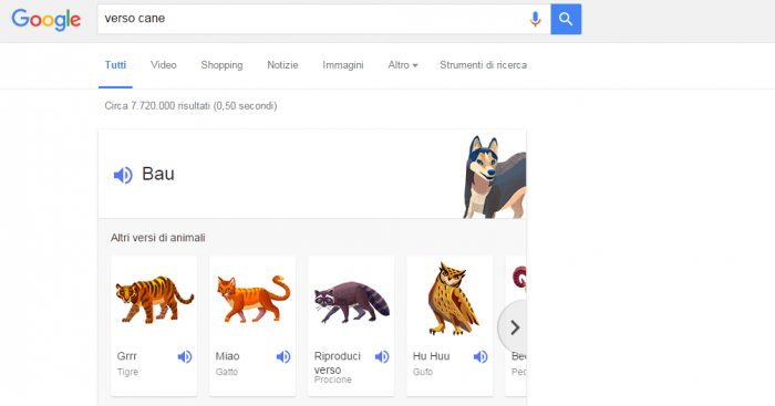 Su Google il linguaggio animale
