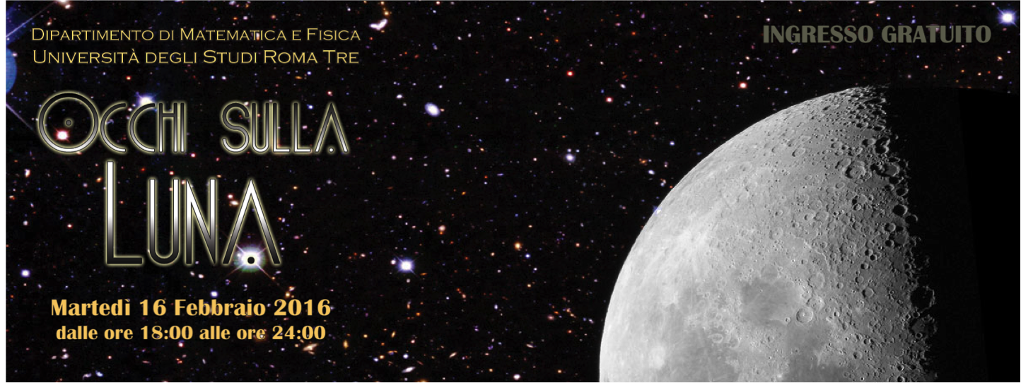 Astronomia: oggi “Occhi sulla Luna 2016” a Roma Tre