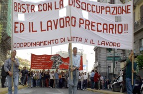 CRO CORTEO NO GLOBAL DEL 1° MAGGIO (FOTO SUD FOTO)