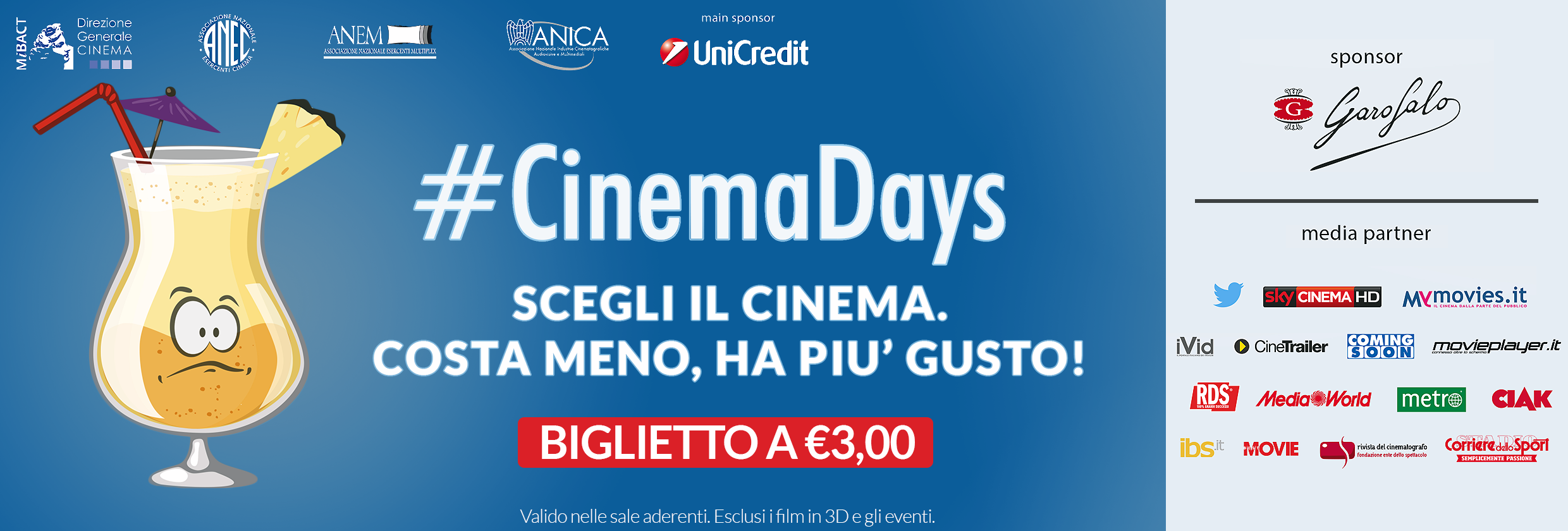Cinema Days, con soli tre euro si entra in sala