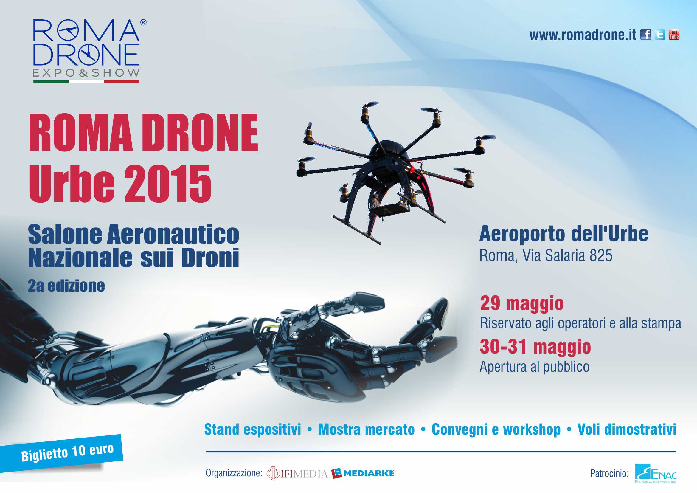 Droni: Conto alla rovescia per il grande Expo di Roma 2016 all’aeroporto dell’Urbe