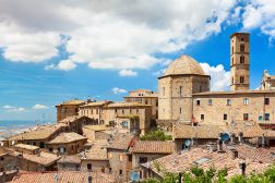 Roof of a small town in Tuscany Volterra